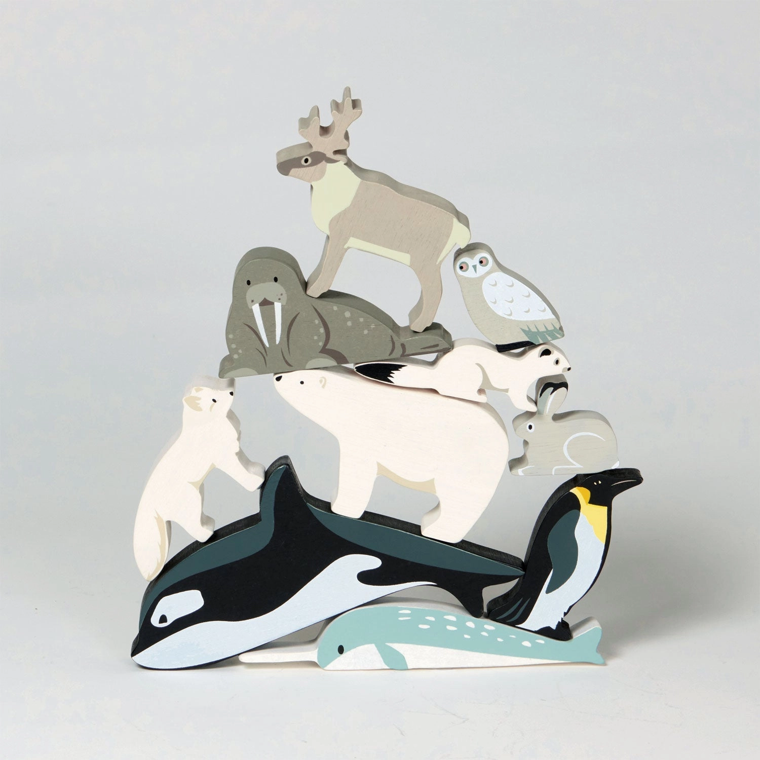 Tender Leaf Toys Wooden Polar Animals Set / Shelf