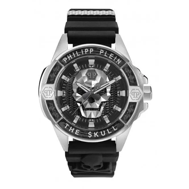 La montre homme Skull en acier carbone noir PWAAA1622