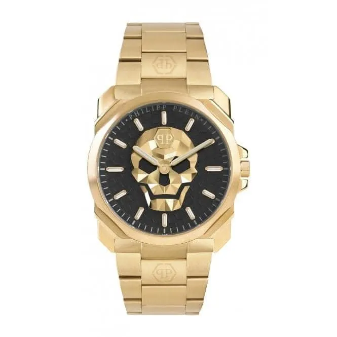 La montre pour hommes Skull king en acier or et noir PWLAA0822