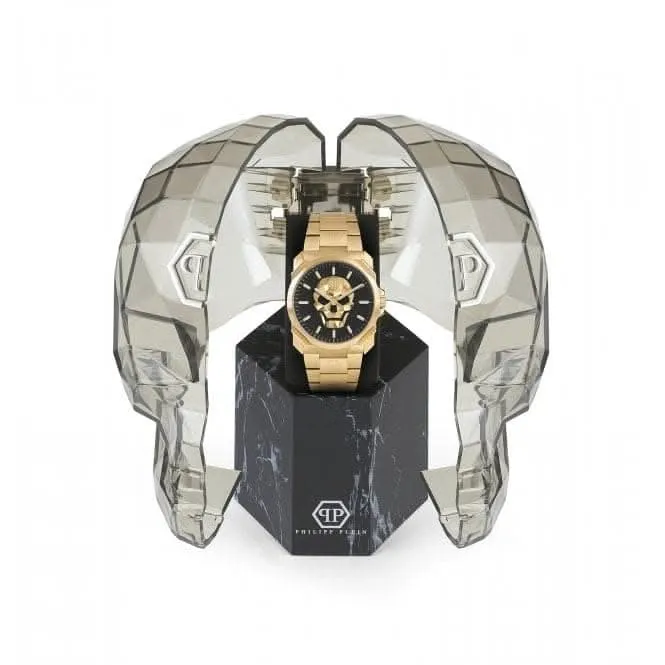 La montre pour hommes Skull king en acier or et noir PWLAA0822