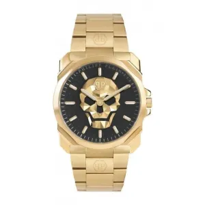 La montre pour hommes Skull king en acier or et noir PWLAA0822