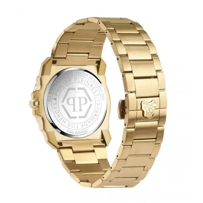 La montre pour hommes Skull king en acier or et noir PWLAA0822