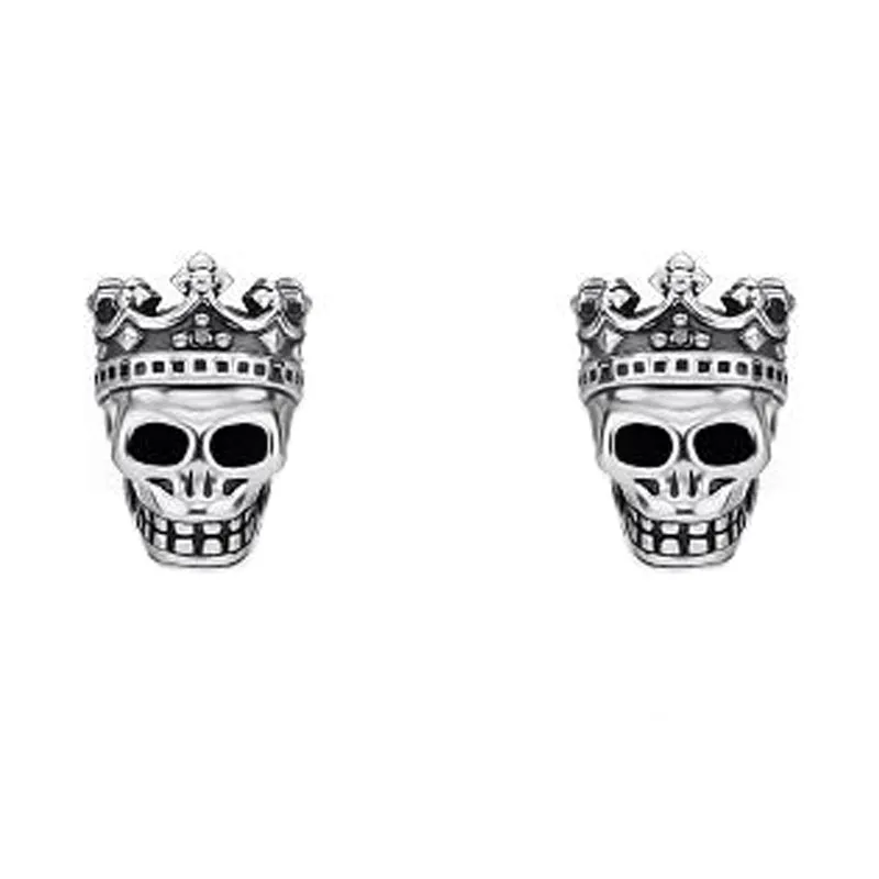 Thomas Sabo Bijoux Thomas Sabo Boutons d'oreilles en argent sterling Tête de mort royale