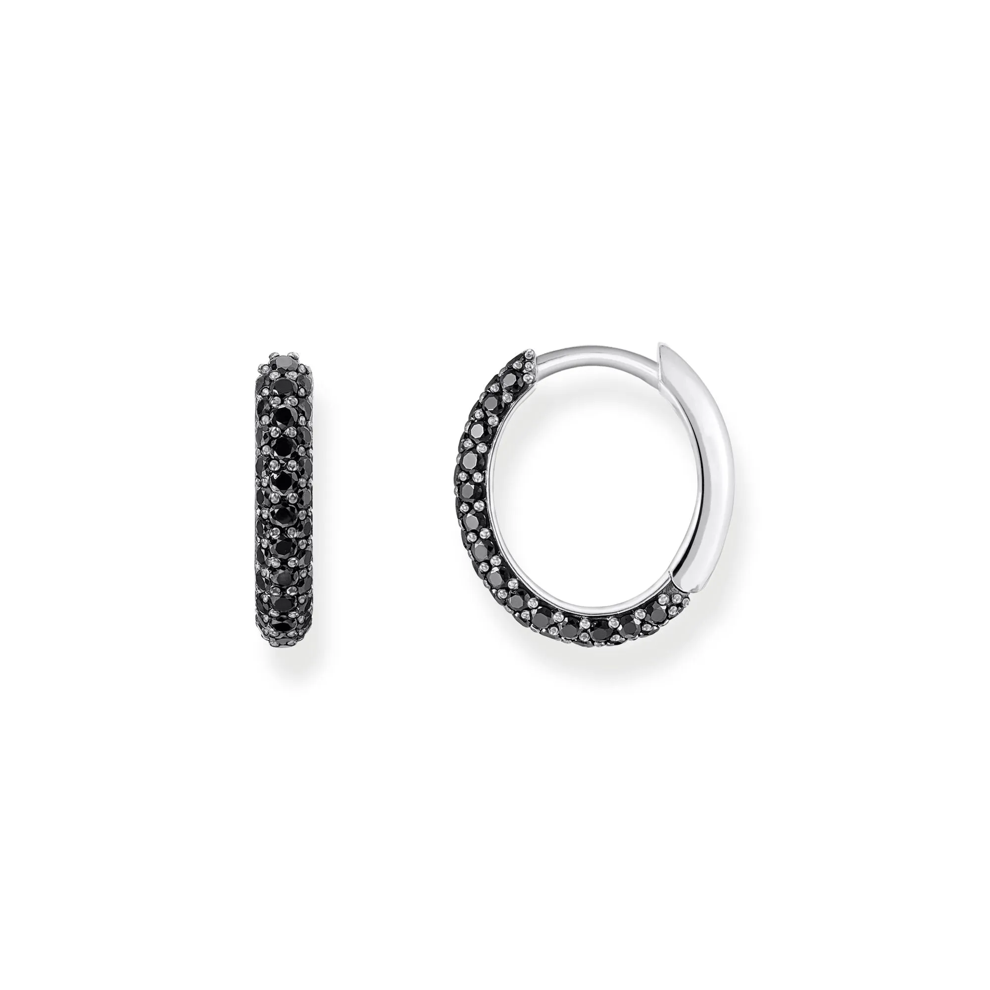 Boucles d'oreilles pour femmes Thomas Sabo - Boucles d'oreilles à clous avec zircone noire pavée