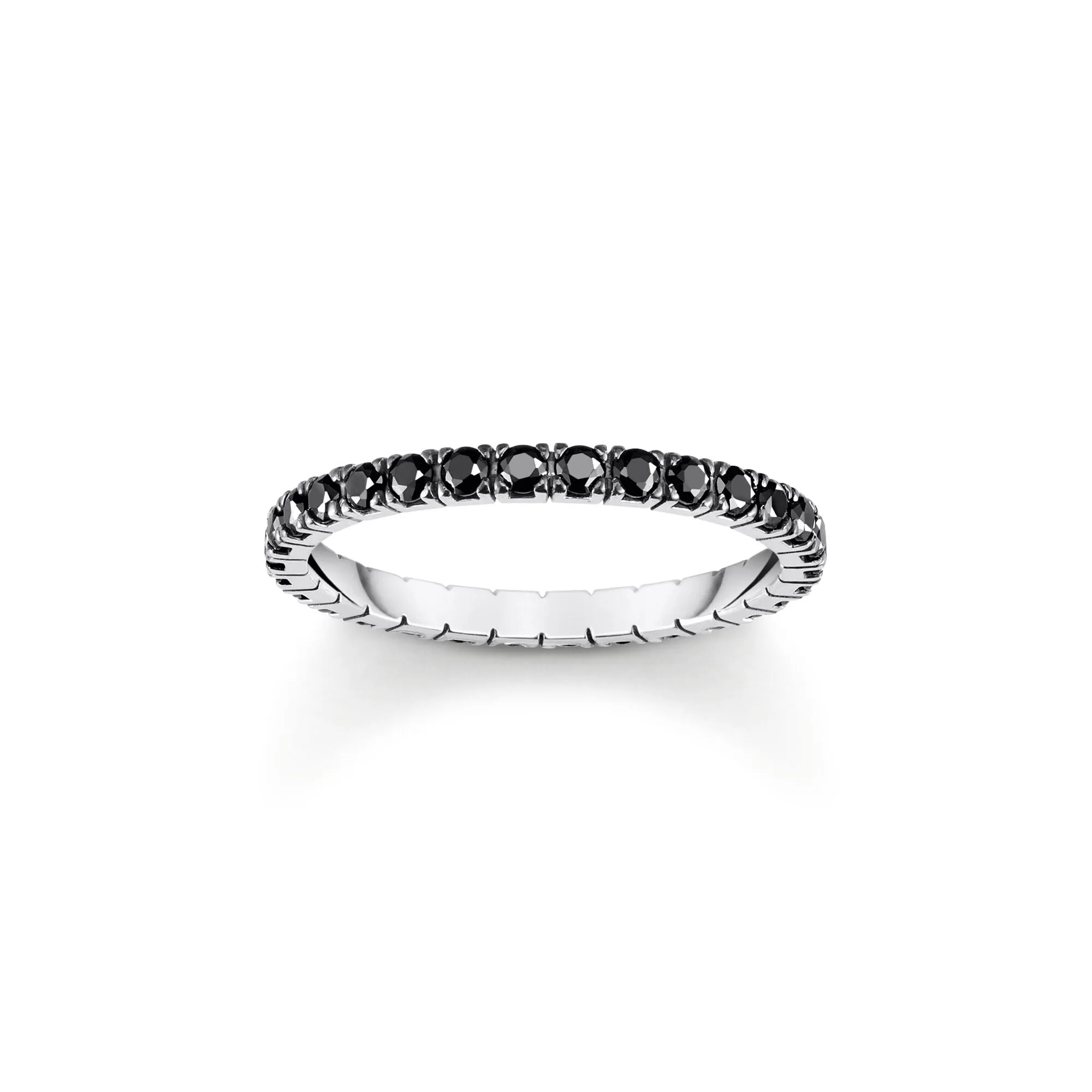 Bague fine pour femme Thomas Sabo avec zirconium noir