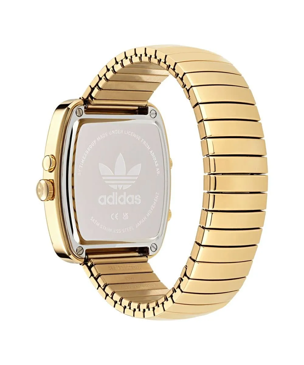 Montre unisexe rétro vague trois tons or AOSY25014