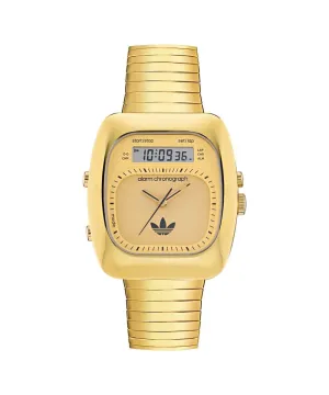 Montre unisexe rétro vague trois tons or AOSY25014