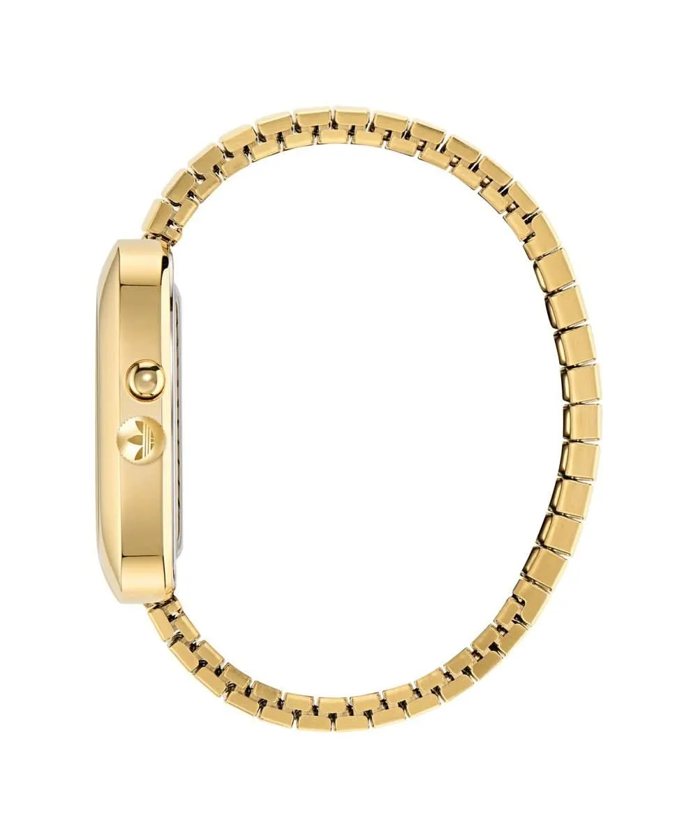 Montre unisexe rétro vague trois tons or AOSY25014