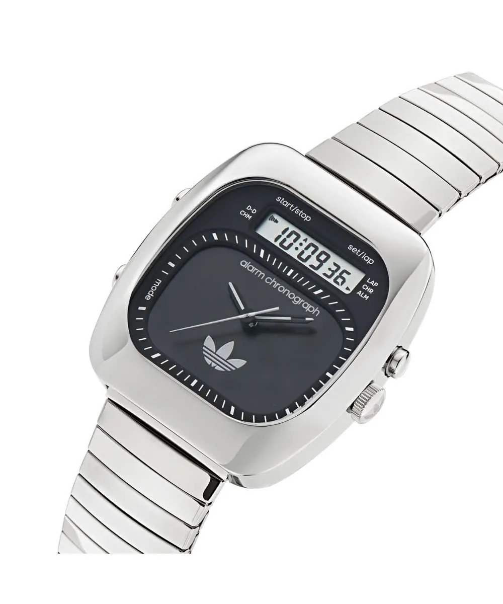 Montre unisexe rétro vague trois en acier inoxydable AOSY25013