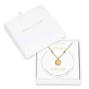 Collier Wellness Gems Or Améthyste 45cm Avec Prolongateur 5cm 3846 Joma Jewellery
