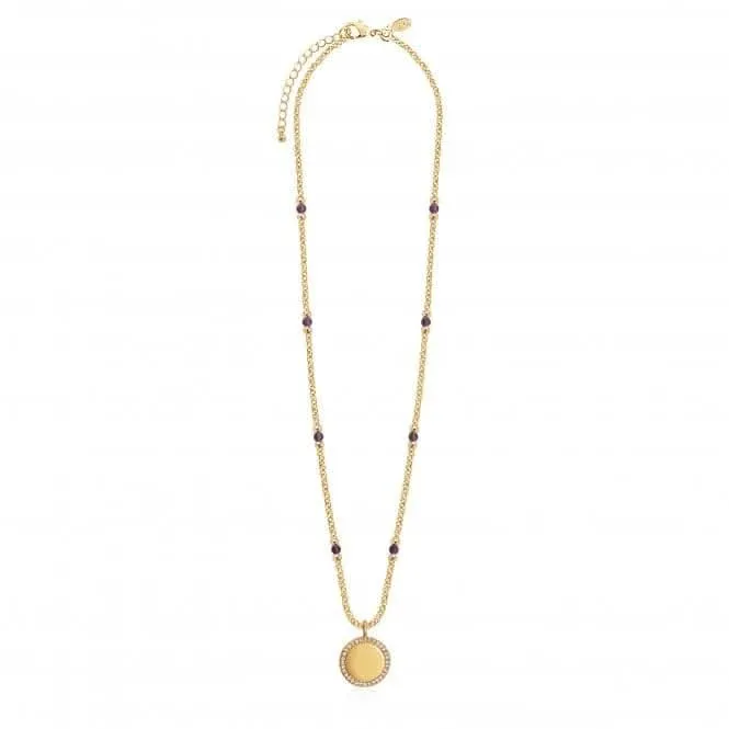 Collier Wellness Gems Or Améthyste 45cm Avec Prolongateur 5cm 3846 Joma Jewellery