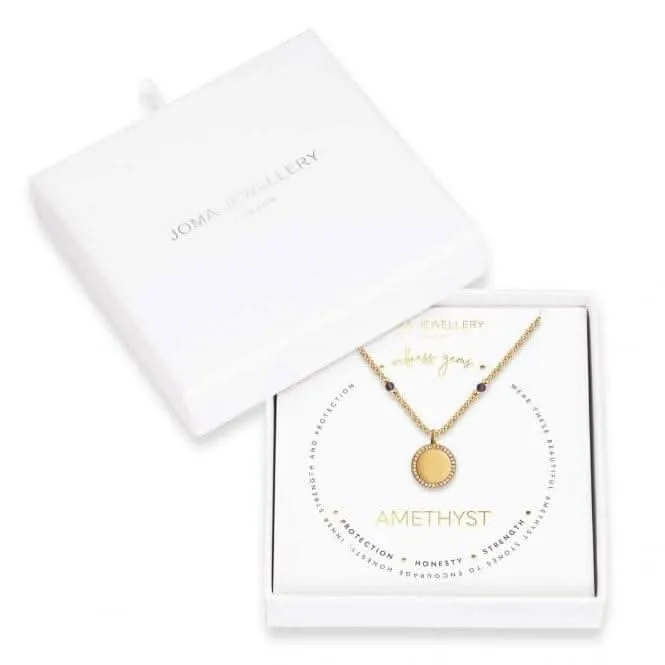 Collier Wellness Gems Or Améthyste 45cm Avec Prolongateur 5cm 3846 Joma Jewellery