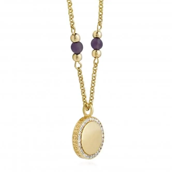 Collier Wellness Gems Or Améthyste 45cm Avec Prolongateur 5cm 3846 Joma Jewellery