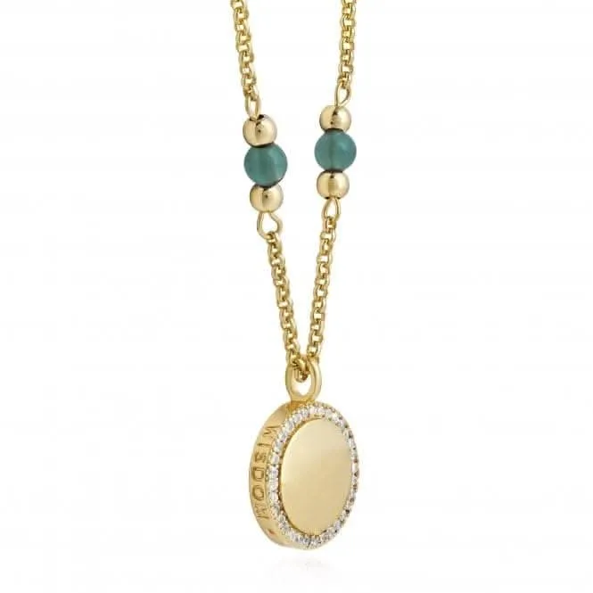 Collier Wellness Gems en Aventurine Dorée de 45cm avec Prolongateur de 5cm 3847 Joma Jewellery
