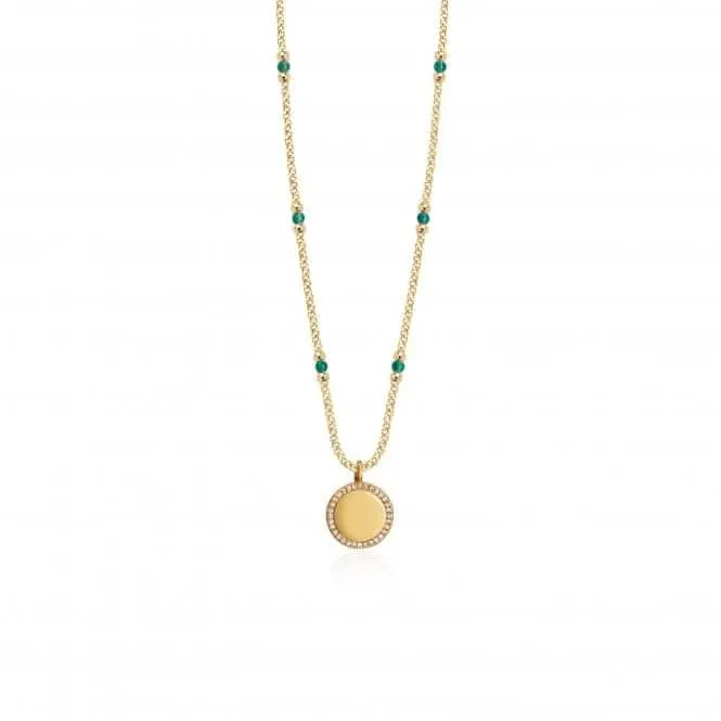 Collier Wellness Gems en Aventurine Dorée de 45cm avec Prolongateur de 5cm 3847 Joma Jewellery