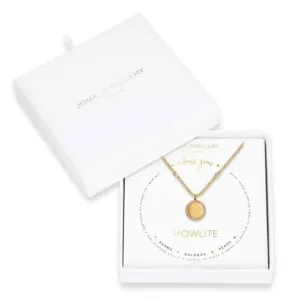 Collier Wellness Gems en Howlite Doré 45cm avec Extendeur de 5cm 3851 Joma Jewellery