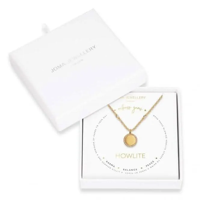 Collier Wellness Gems en Howlite Doré 45cm avec Extendeur de 5cm 3851 Joma Jewellery