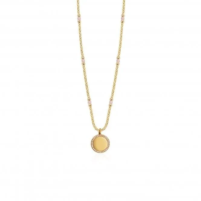 Collier Wellness Gems Gold Rose Quartz 45cm avec prolongateur de 5cm 3848 Joma Jewellery