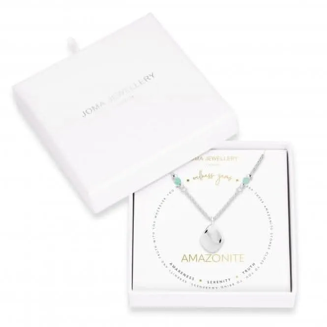Collier Wellness Gems en Amazonite Argentée 45cm   Prolongateur 5cm 4229 Joma Jewellery