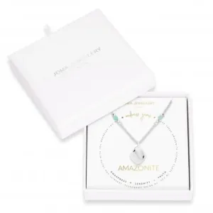 Collier Wellness Gems en Amazonite Argentée 45cm   Prolongateur 5cm 4229 Joma Jewellery