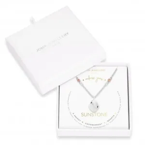 Collier Wellness Gems en Pierre de Soleil Argenté 45cm   Prolongateur 5cm 4226 Joma Jewellery