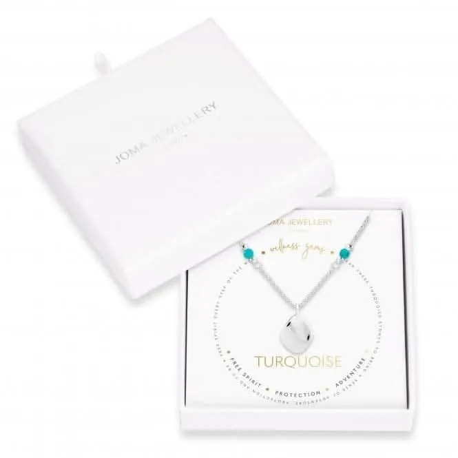 Collier Wellness Gems en Turquoise Argenté 45cm   Extendeur 5cm 4230 Joma Jewellery