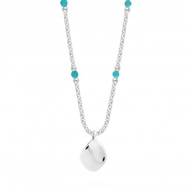 Collier Wellness Gems en Turquoise Argenté 45cm   Extendeur 5cm 4230 Joma Jewellery