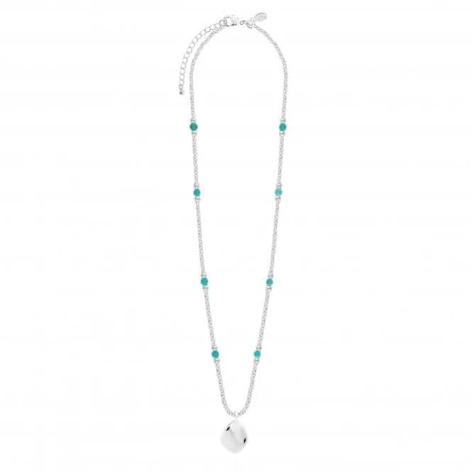 Collier Wellness Gems en Turquoise Argenté 45cm   Extendeur 5cm 4230 Joma Jewellery