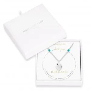 Collier Wellness Gems en Turquoise Argenté 45cm   Extendeur 5cm 4230 Joma Jewellery
