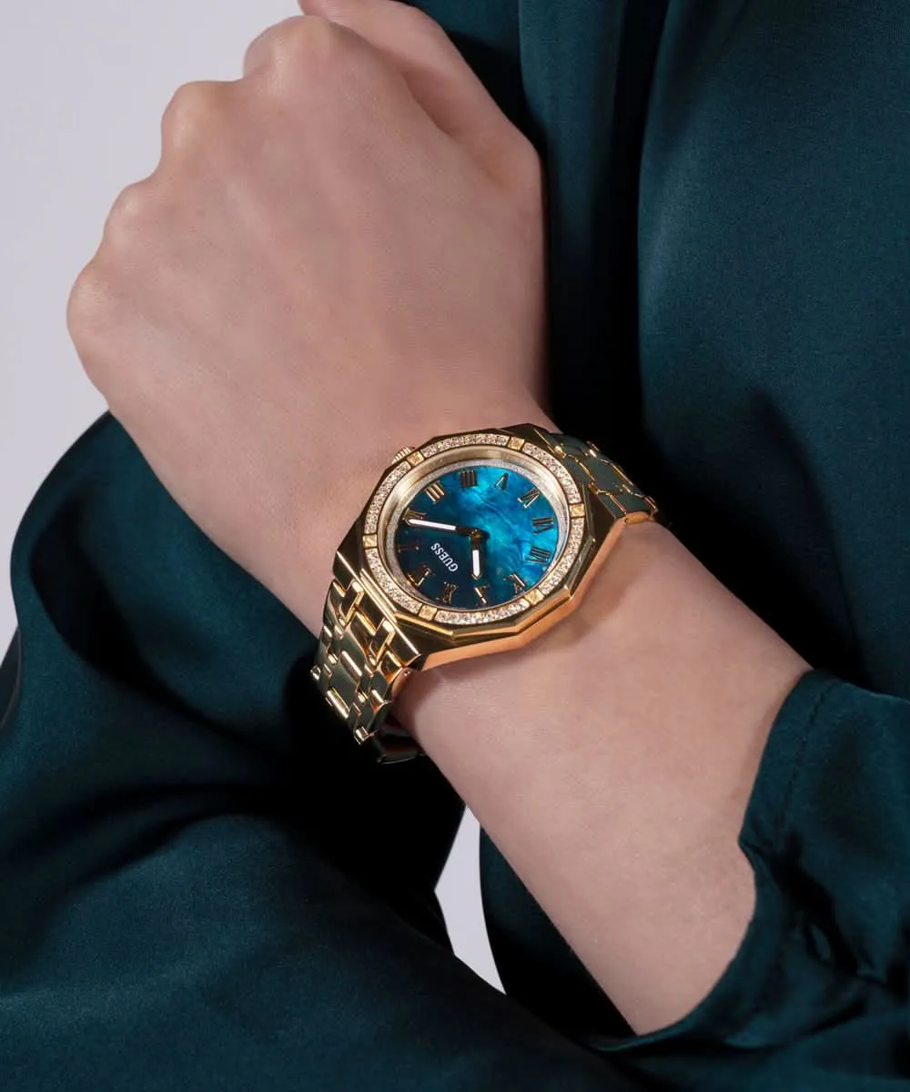 Montre Femme Or Vert Désir GW0770L2