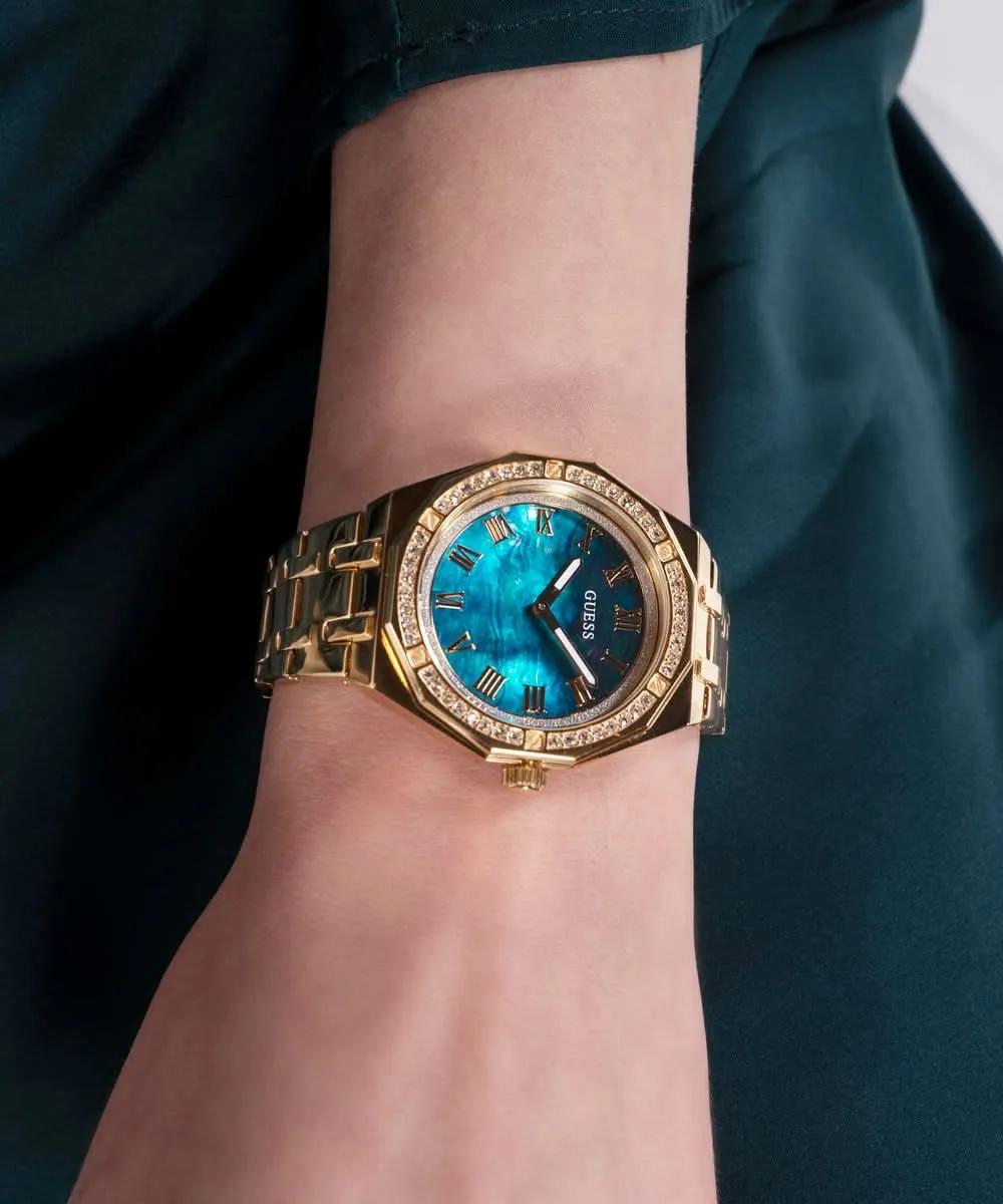 Montre Femme Or Vert Désir GW0770L2