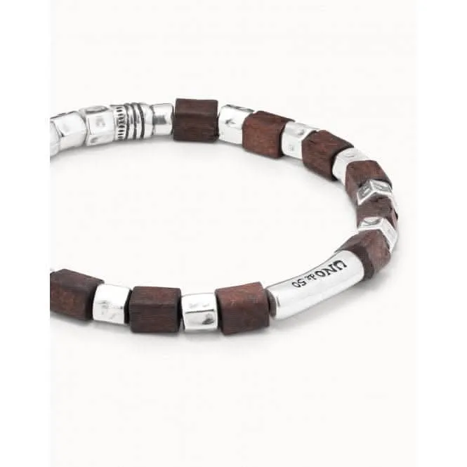 Bracelet en Bois Argenté Unode50 Bijoux et Accessoires