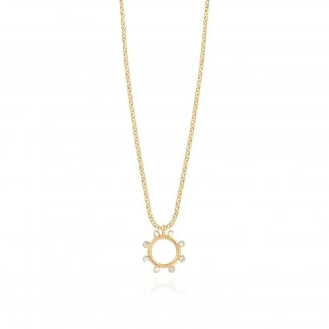 Collier en or Zahra avec zirconium et anneaux, 46 cm   rallonge de 5 cm, Collier 4454 Joma Jewellery