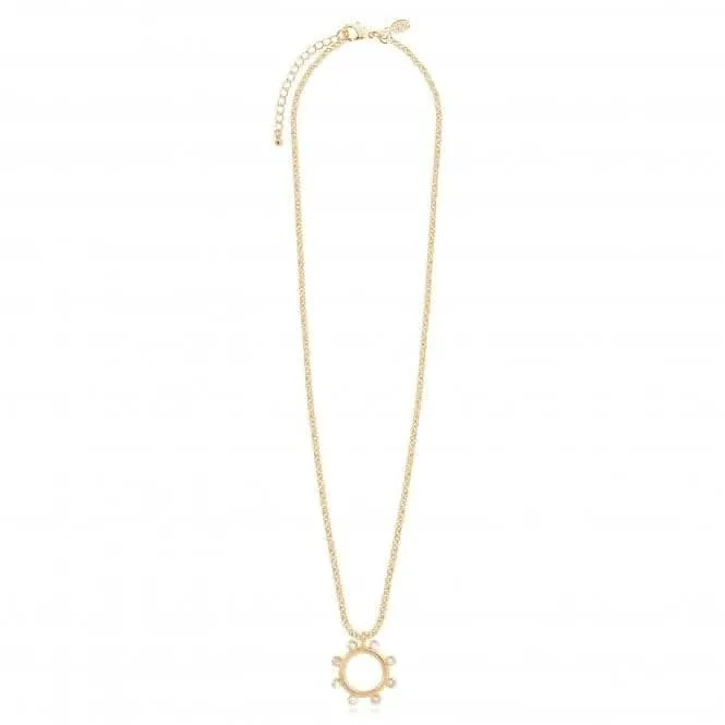 Collier en or Zahra avec zirconium et anneaux, 46 cm   rallonge de 5 cm, Collier 4454 Joma Jewellery