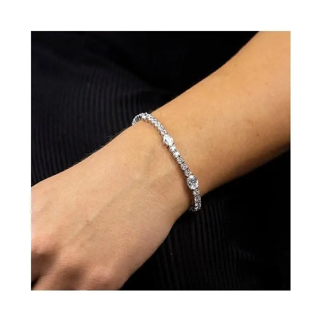 Bracelet en pierres rondes et ovales en zircone B5329 Diamonfire Jewellery
